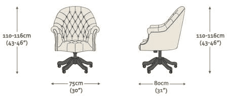Chesterfield Director's Swivel Full Grain Leather Chair