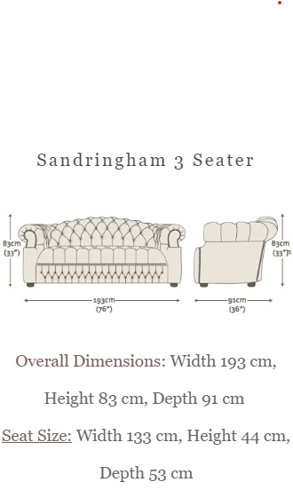 Oxford 3 Seater Full Grain Leather Sofa in Antique Blue