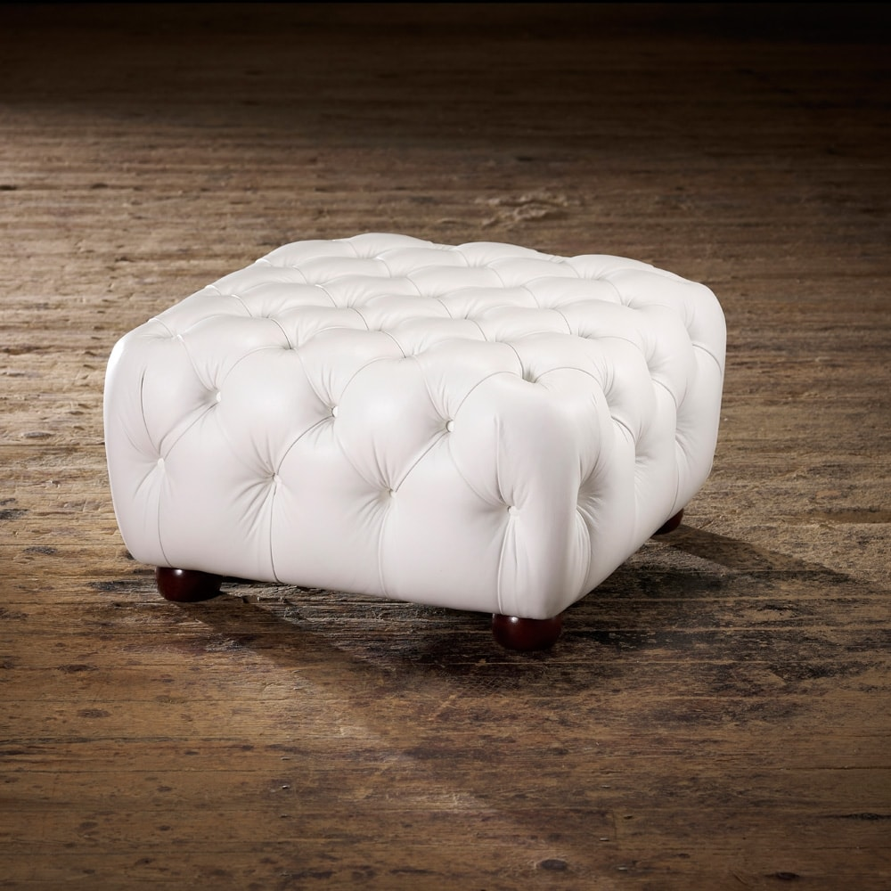 Belgravia Full Grain Leather Ottoman