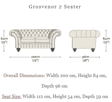Grosvenor Aniline Leather 3 Seater Sofa