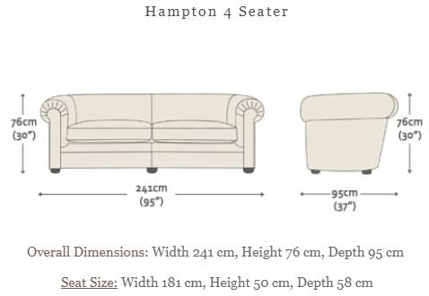 Hampton 3 Seater Full Grain Leather Sofa