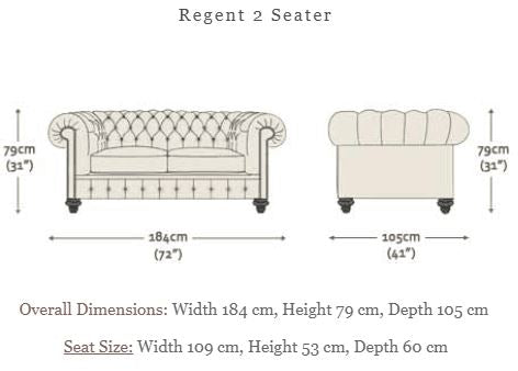 Regent 3 Seater Full Grain Leather Sofa in Old English Black