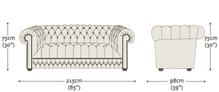 Belgravia 3 Seater Full Grain Aniline Leather Sofa in Vele Brilliant White