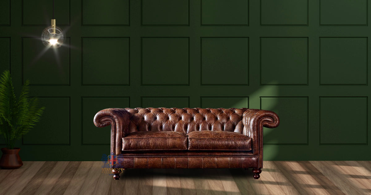 Rochester 3 Seater Full Grain Leather Sofa