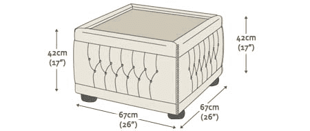 Chesterfield Antique Leather Buttoned Pouffe Table in Antique Green