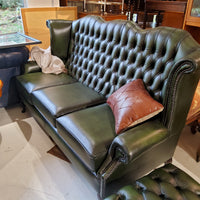 High Back 3 seaters antique green store piece