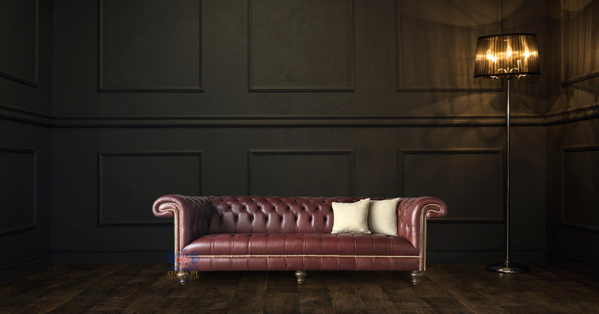 Chesterfield Highgrove 3 Seater Full Grain Aniline Leather Sofa