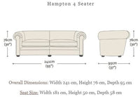 Hampton 3 Seater Full Grain Leather Sofa