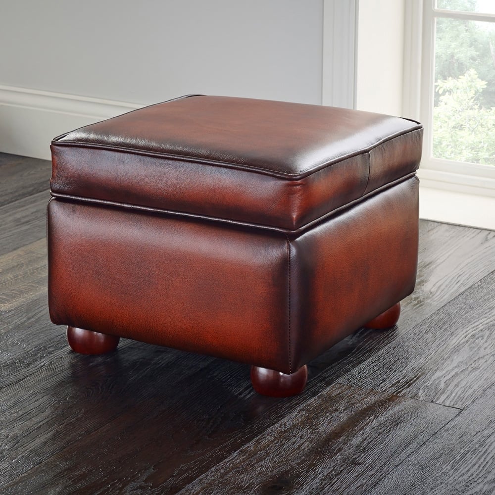 Chesterfield Pouffe Plain Footstool with Storage